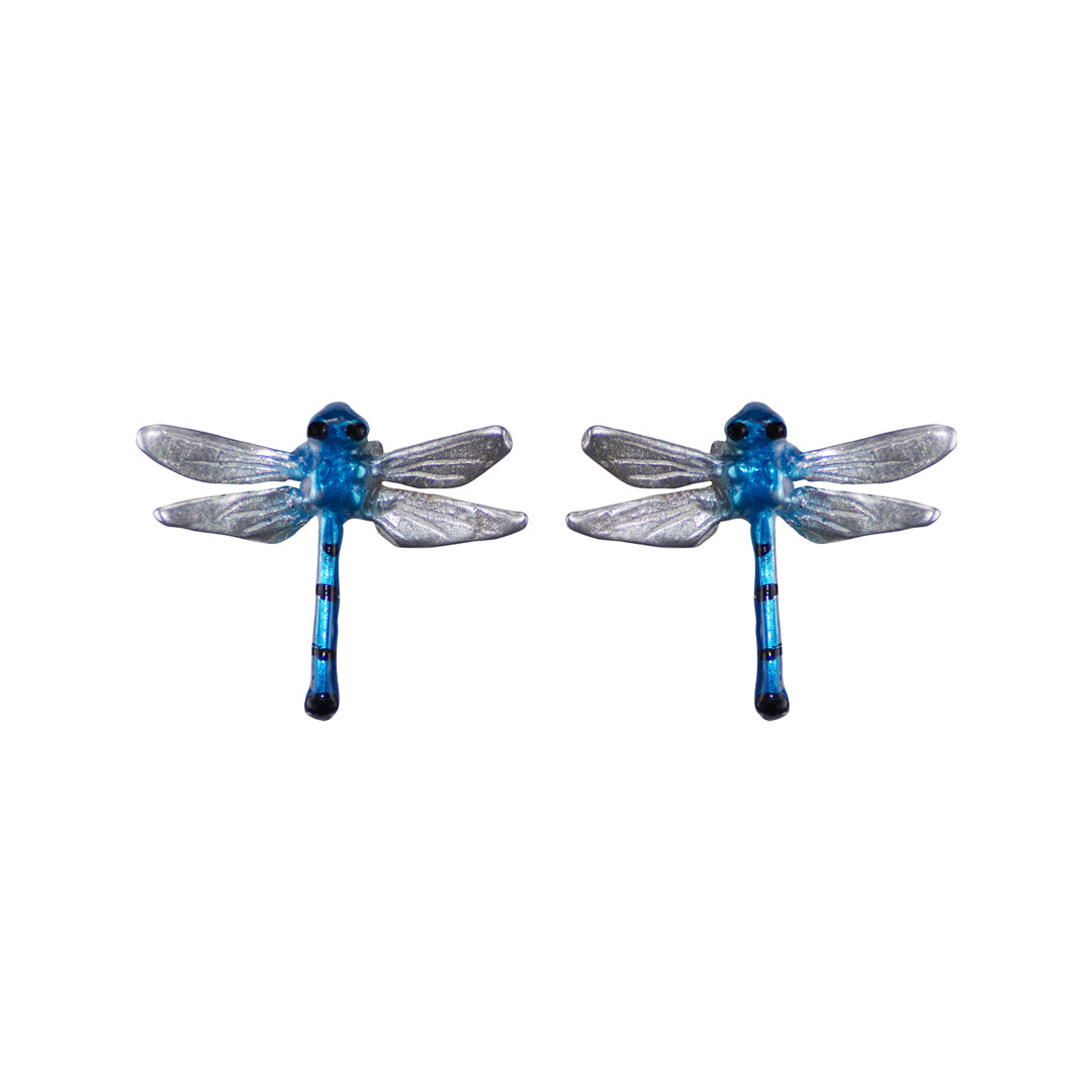 Aretes Libelula, joyeria en plata, pendientes elaborados con plata ecologica eden joyas