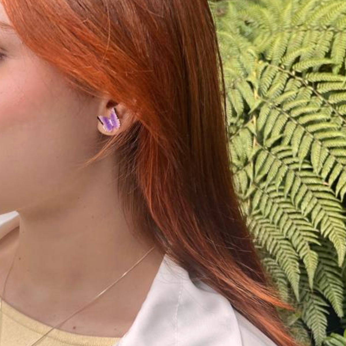 Aretes Mariposa Morada