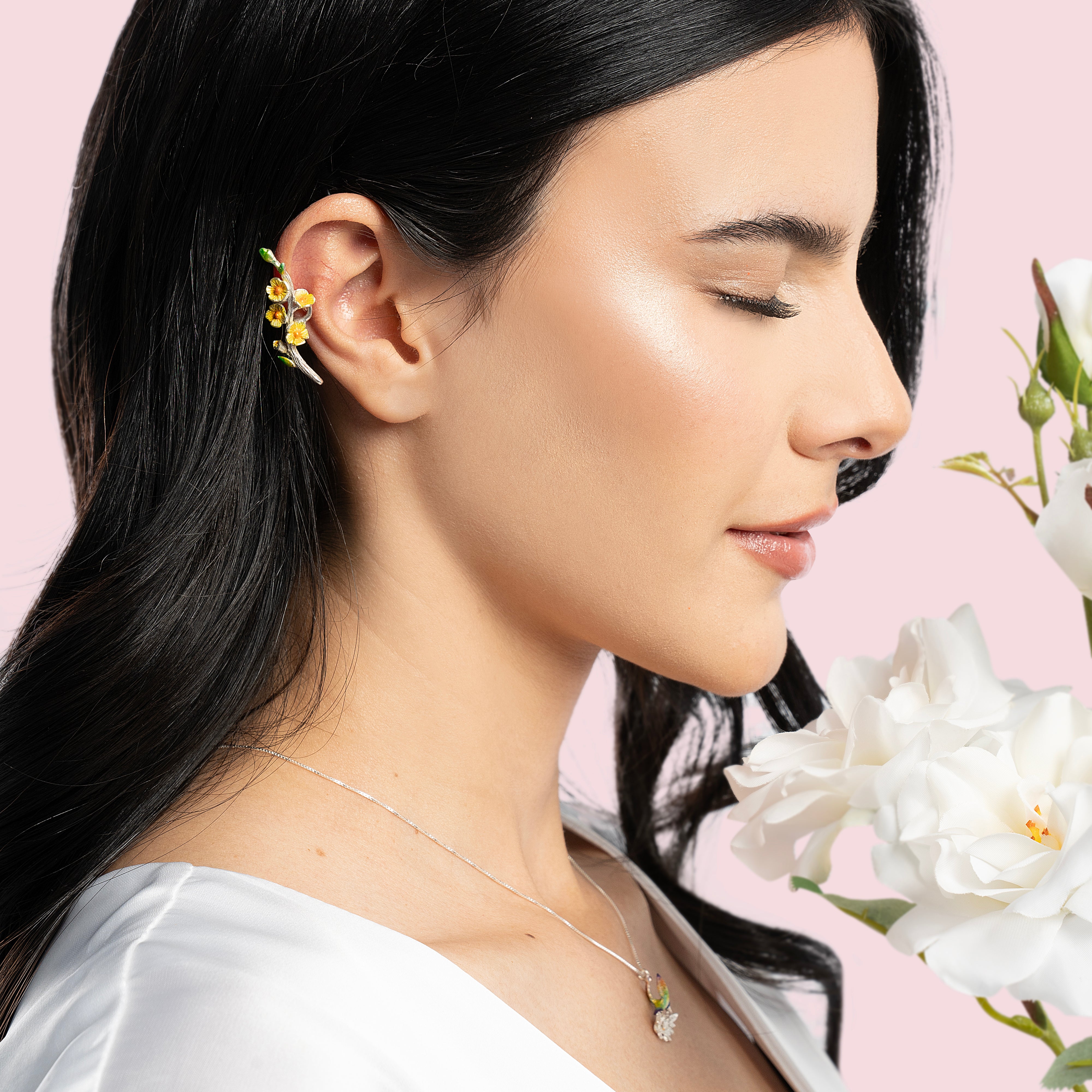 EarCuff Flores Amarillas