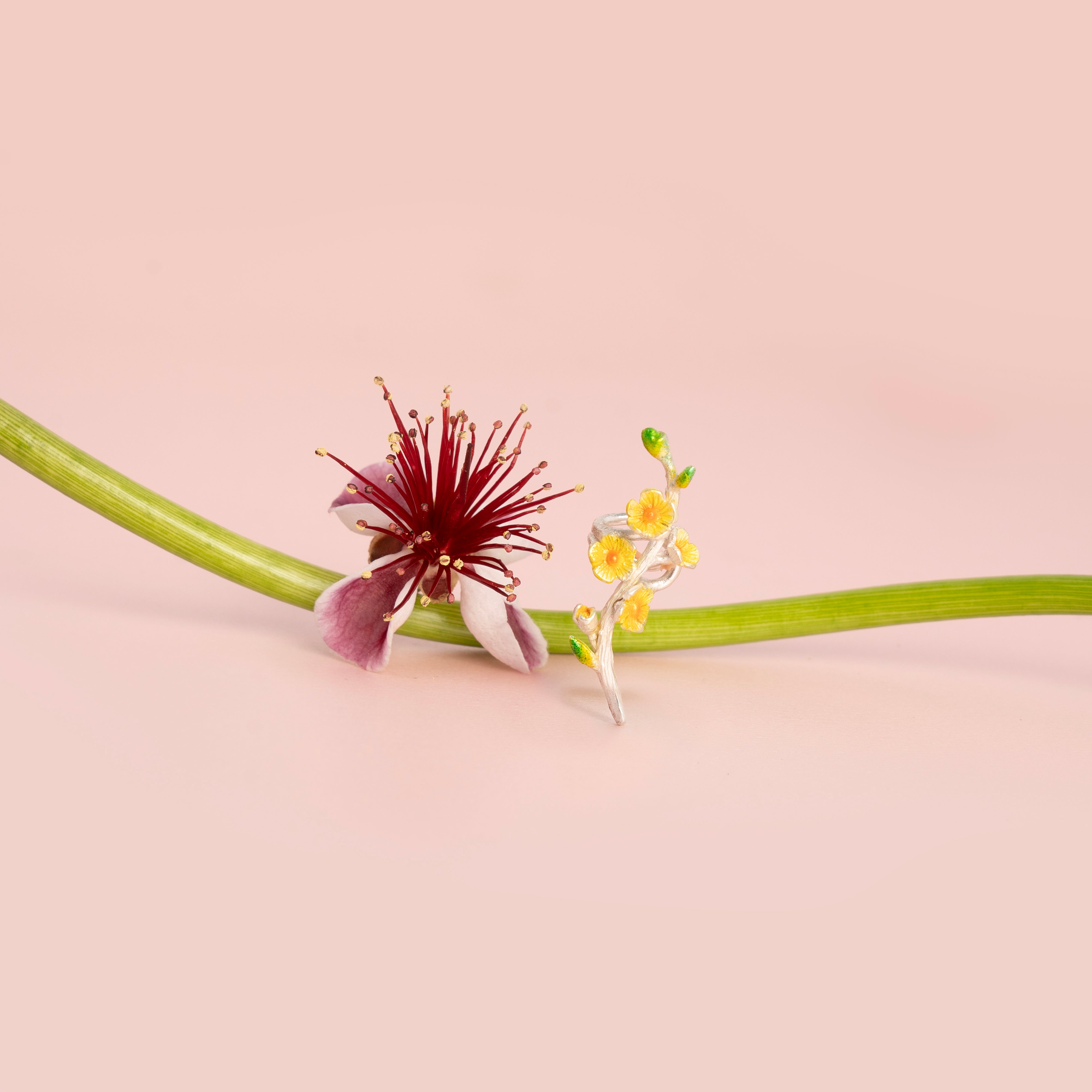 EarCuff Flores Amarillas