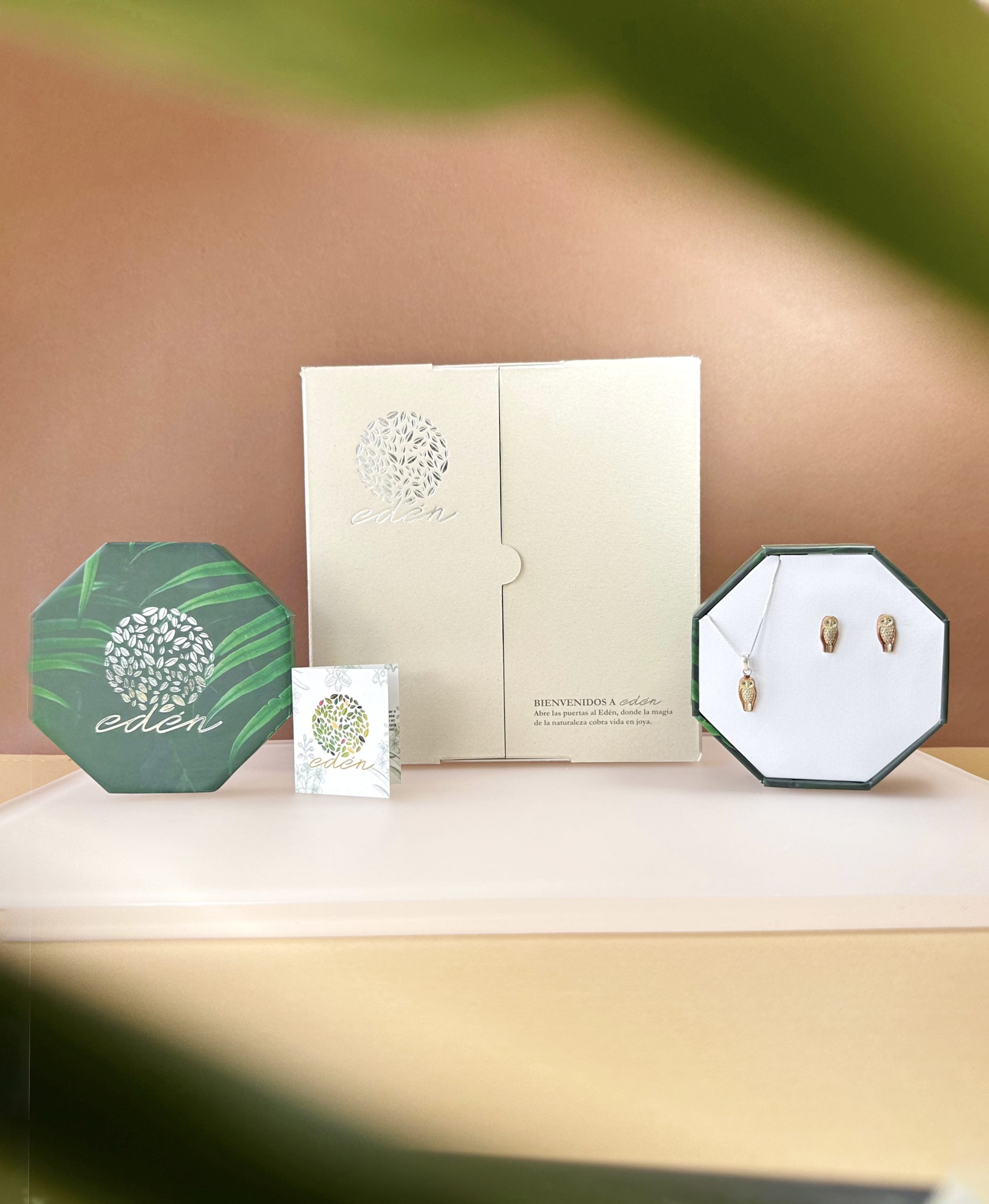 Collar y Aretes Lechuza