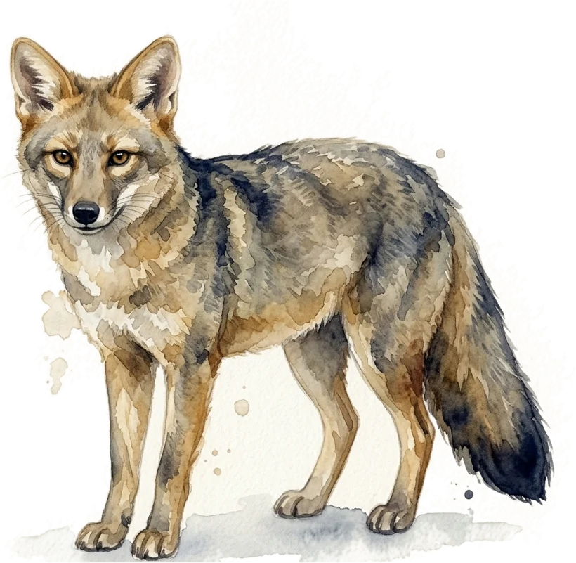 Acuarela Zorro cangrejero