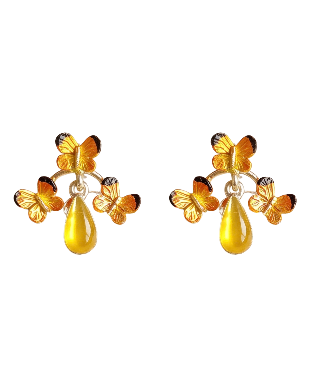 Aretes Mariposa Monarca