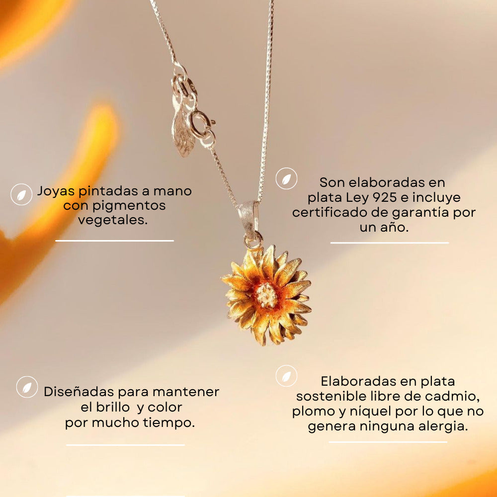 Collar y Aretes Girasol