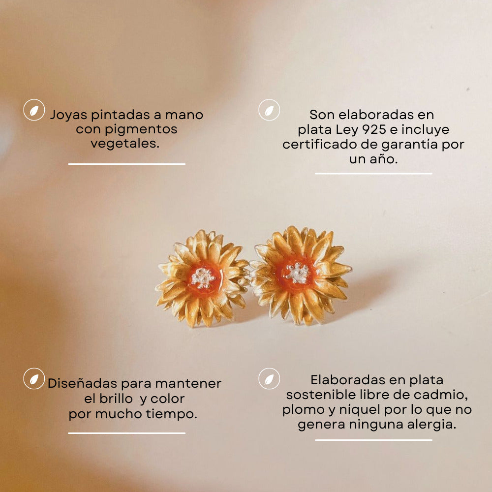 Aretes Girasol Mediano